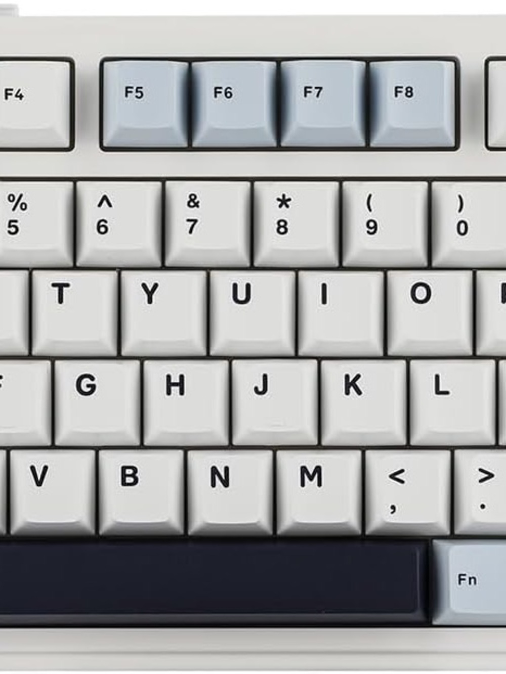 Mechanical Keyboard Keycap Set - White and Light Blue Accent